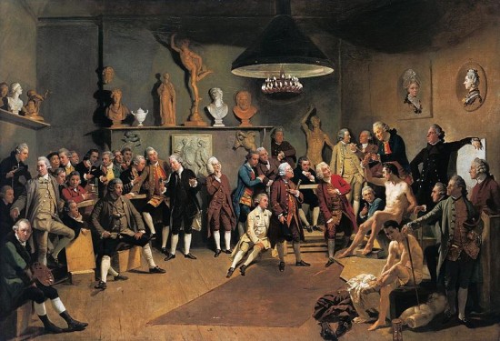 Fig. 3 Zoffany Portraits of the Academicians